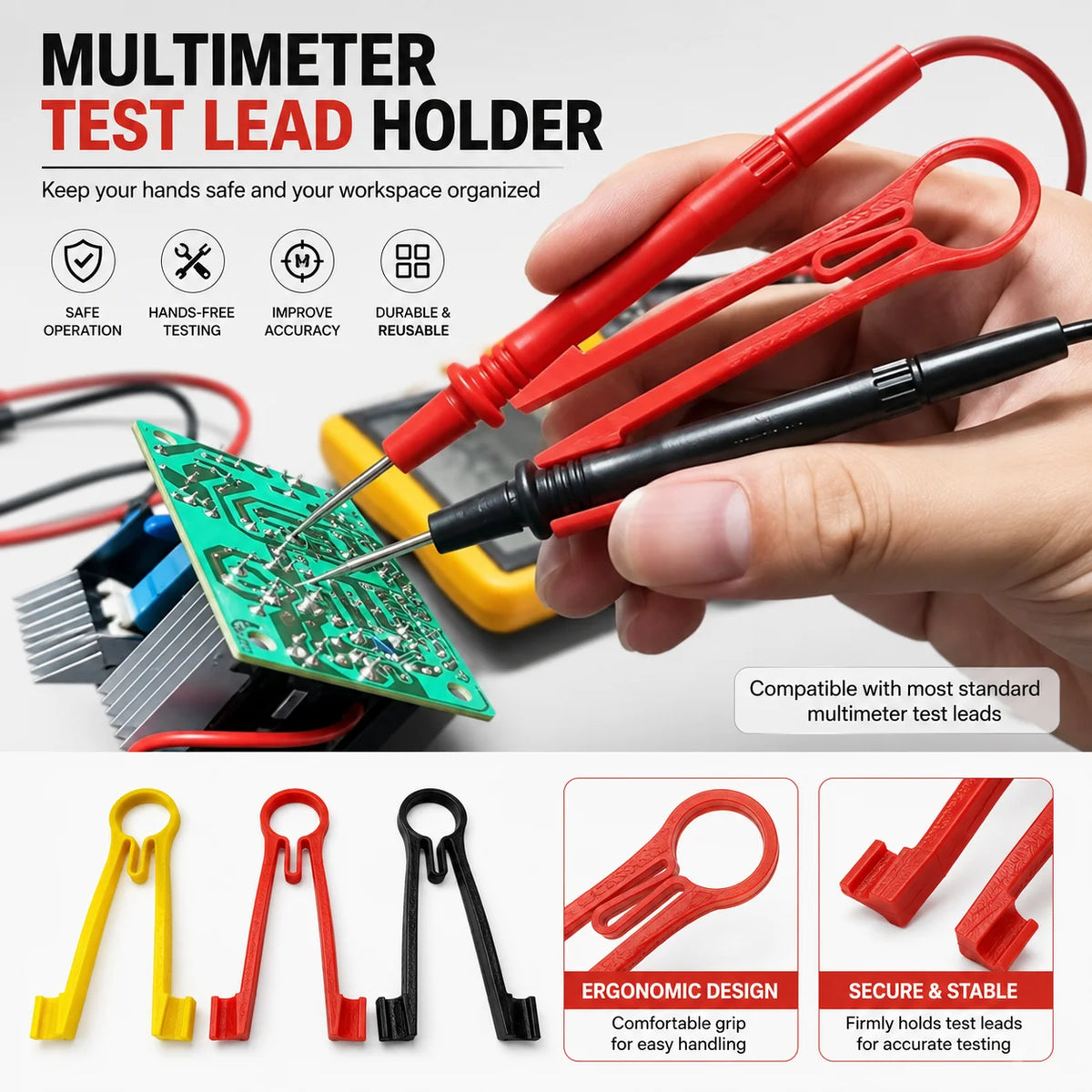 Multimeter Test Probe Holder Set