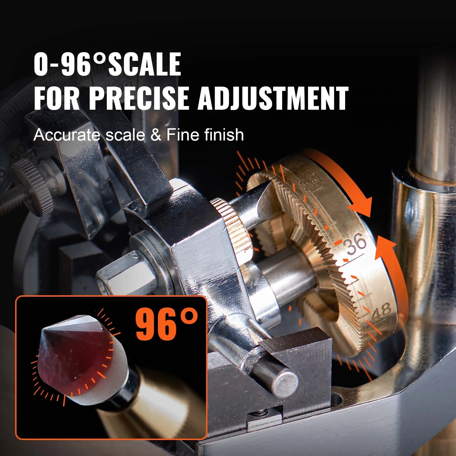 SucuBuy Diamantová brusička na broušení drahokamů 180W Jade grinding polishing machine, 0–2980 RPM, nastavitelná otáčivá rychlost, rock drahokam, úhlová leštička