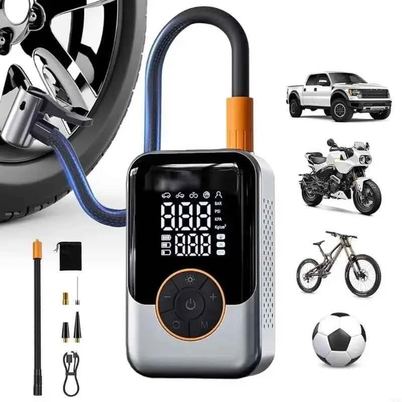 Portable Wireless Air Pump Tire Inflator with LCD Display