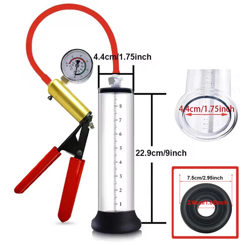 Acrylic Penis Pump Manual Vacuum Penis Enlarger