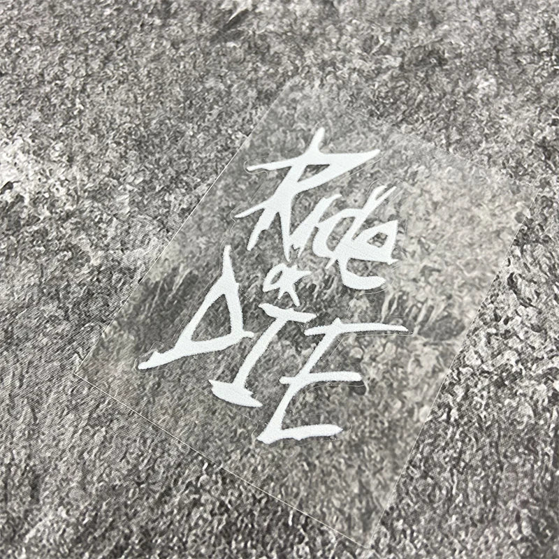 1PC Ride or Die Bike Frame Stickers Bicycle Top Tube Waterproof Vinyl Decals for MTB Bicycle Decorative Motorcycle Accessories