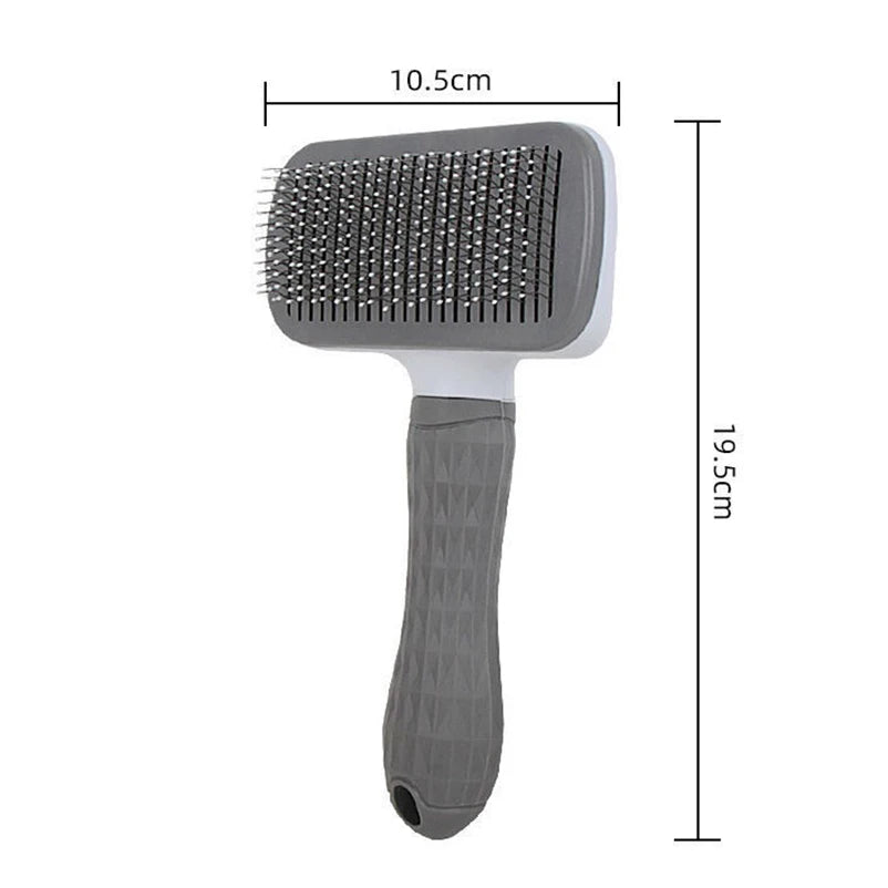 Pet Grooming Brush with Push-Button Hair Release