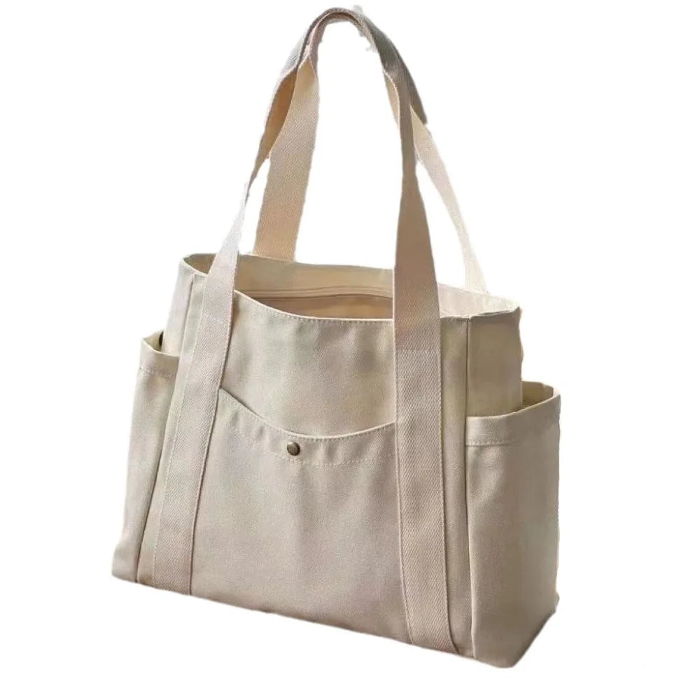 Everyday Zipped Tote Bag, Black or White