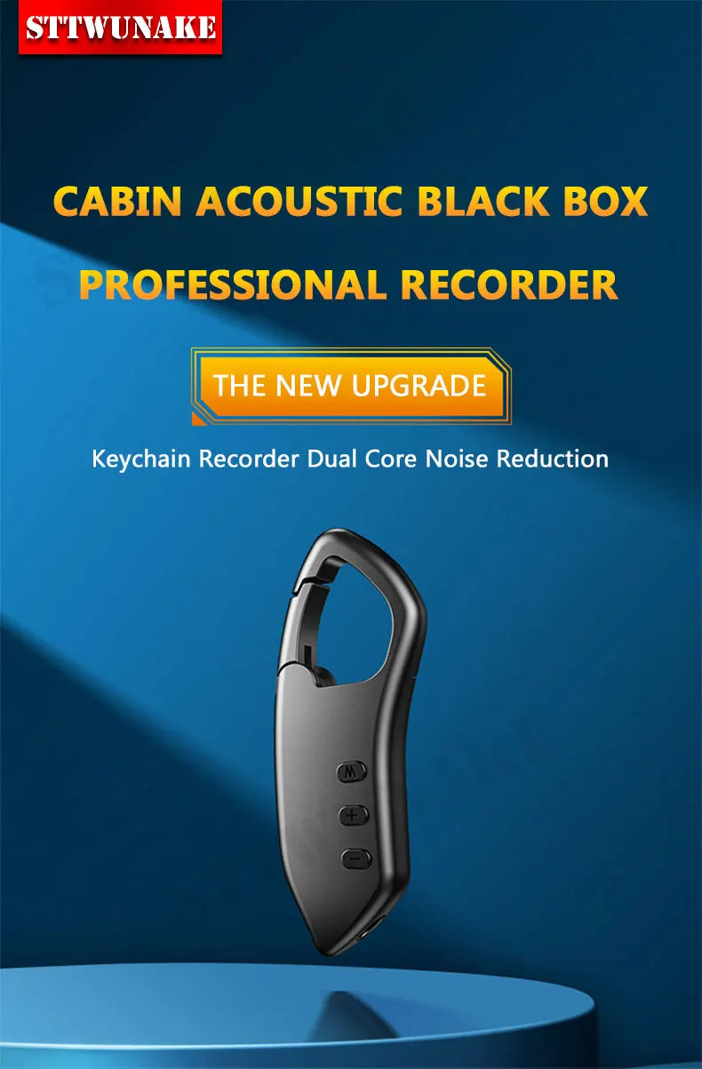 Mini Voice Activated Recorder Digital Audio Recording Keychain Device Wearable Sound Professional Micro Dictaphone STTWUNAKE