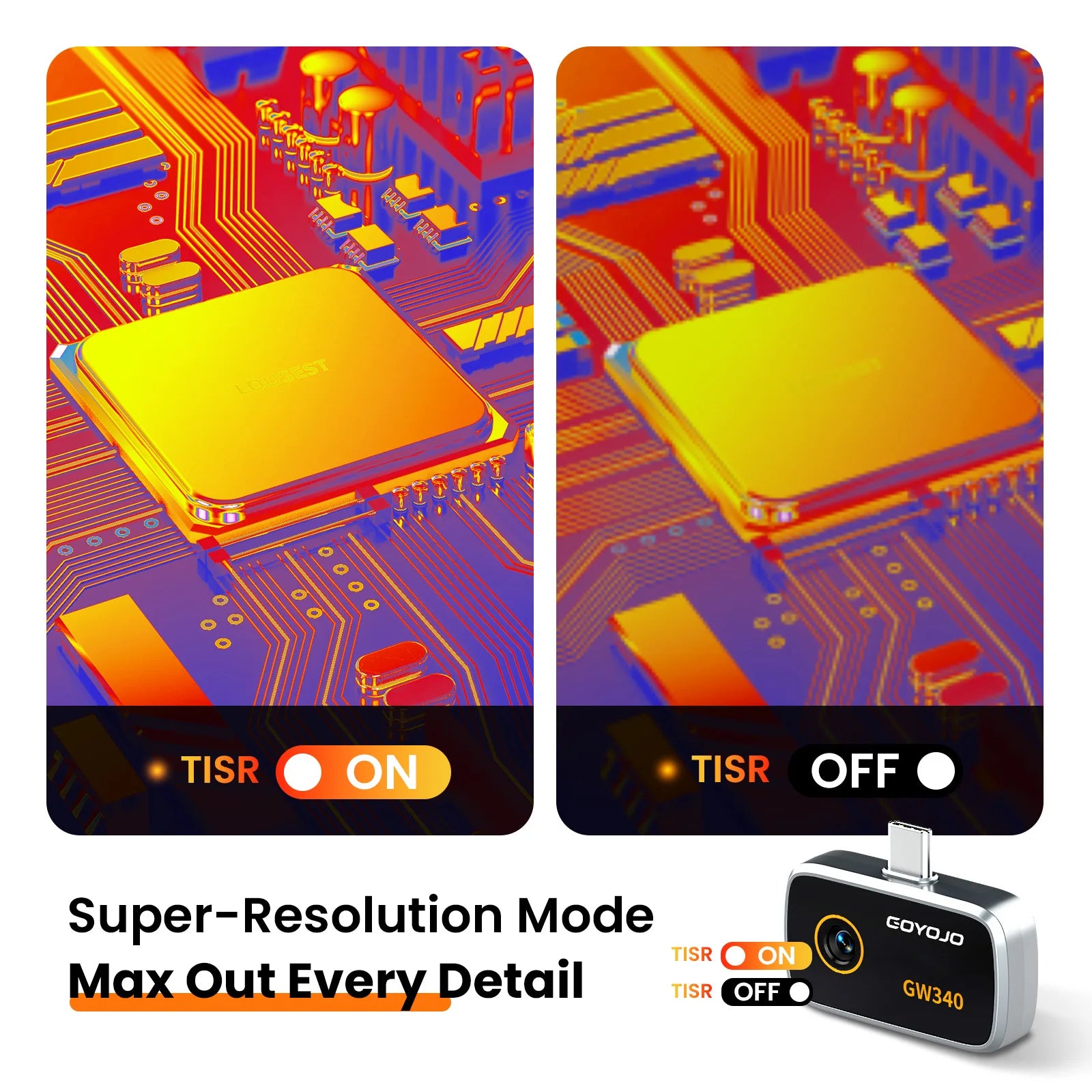 USB-C Thermal Camera 512x384 for iPhone 15+ & Android