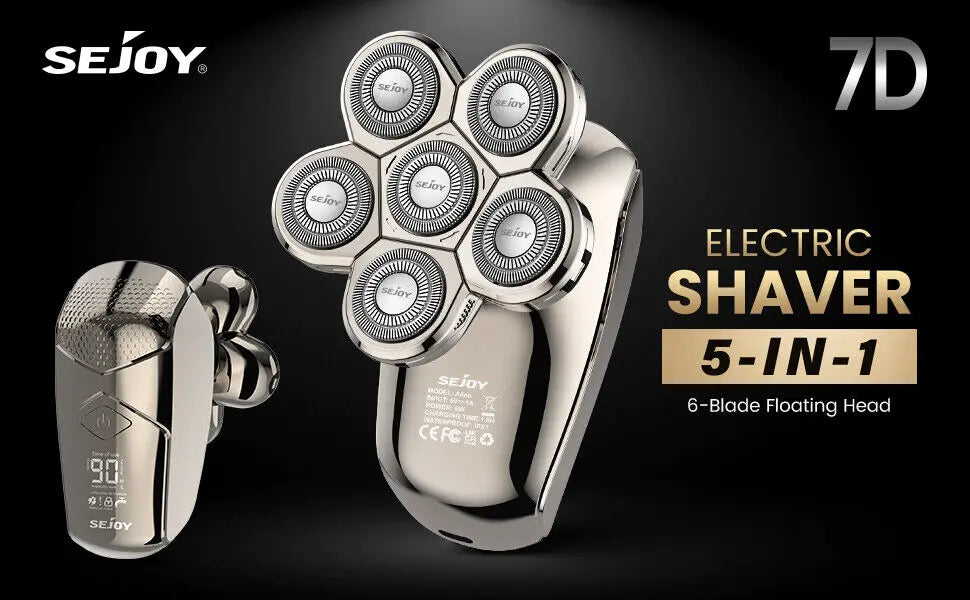 Electric Shaver for Men 5‑in‑1 Grooming Kit