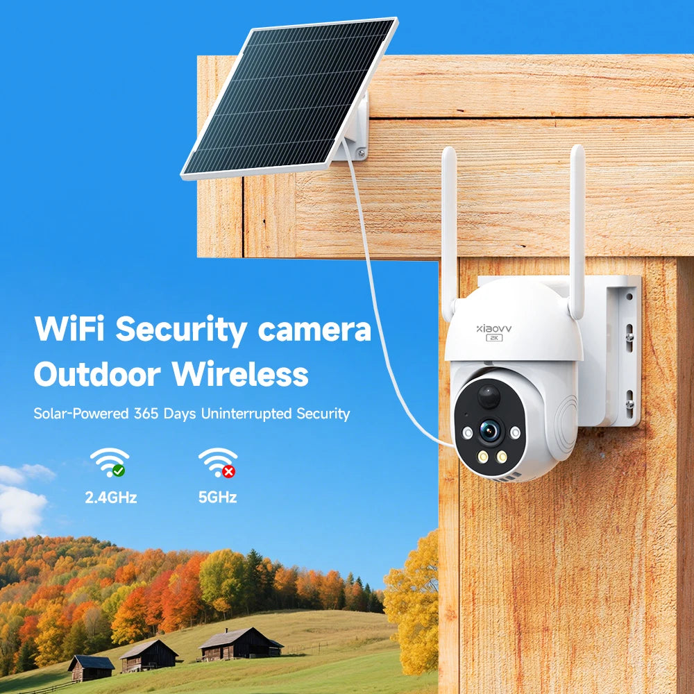 Solar WiFi PTZ Security Camera with 1080P HD and 10X Zoom