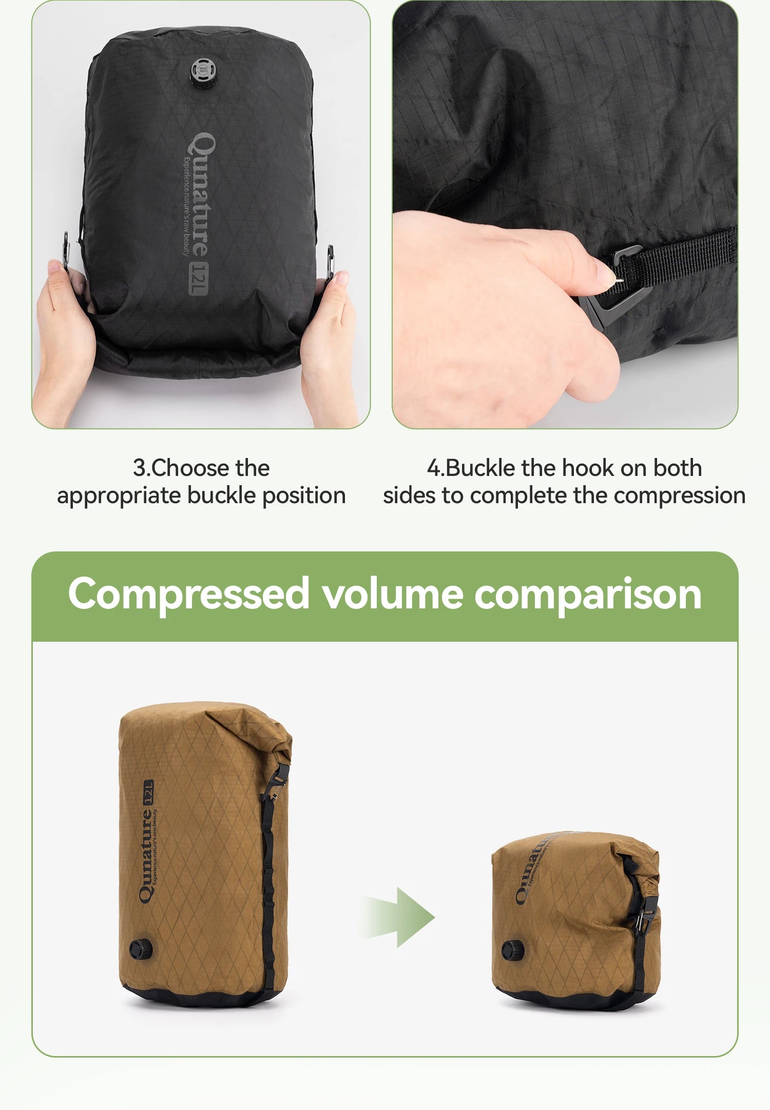 Vodotěsná brašna na sedlo pro bikepacking 6L/12L, úložný prostor na nosič