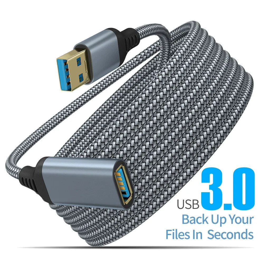 USB-A Male-to-Female Extension Cable