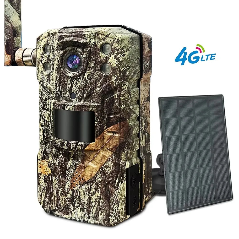 4G LTE Solar Hunting Trail Camera with 14MP and 30M Night Vision