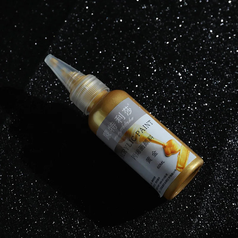 60ml Gold Metallic Acrylic Paint for DIY Projects