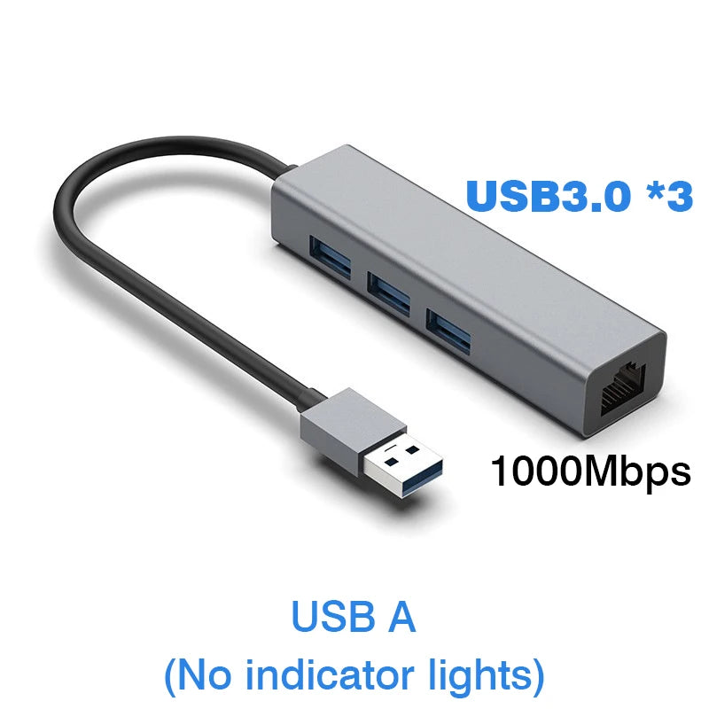 USB-Ethernetadapter en hub, verbindingsopties
