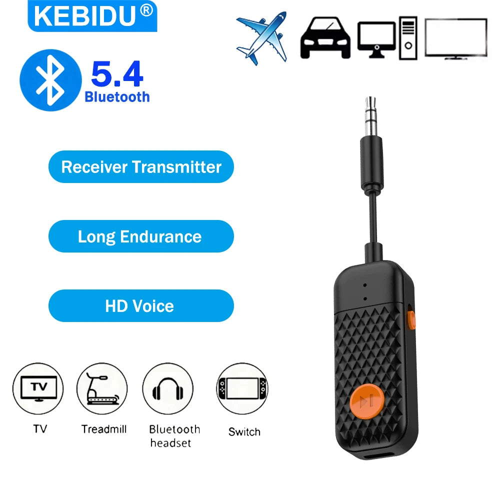Two-Way Bluetooth Audio Adapter with 3.5 mm AUX