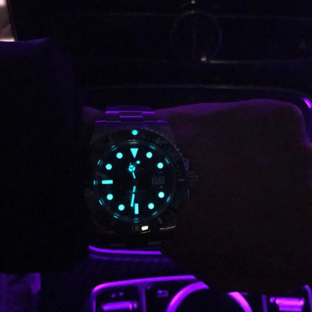 Men’s Automatic Mechanical Watch Stainless Steel 100M Waterproof