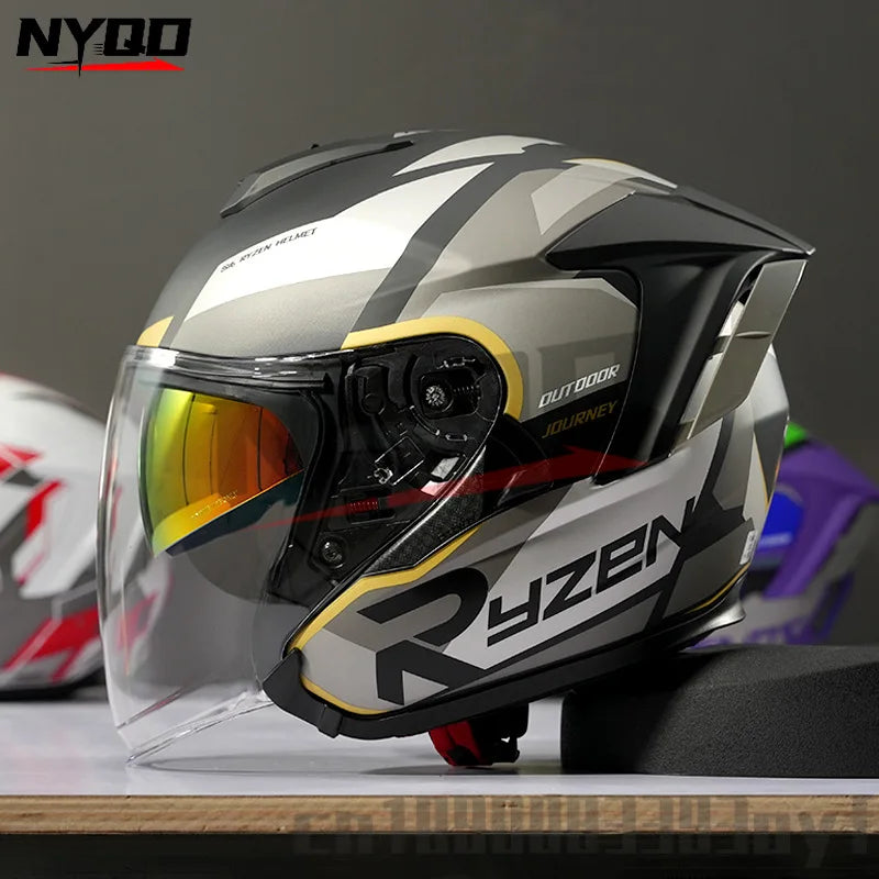 Ryzen RO-5 Unisex Half Motorcycle Helmet