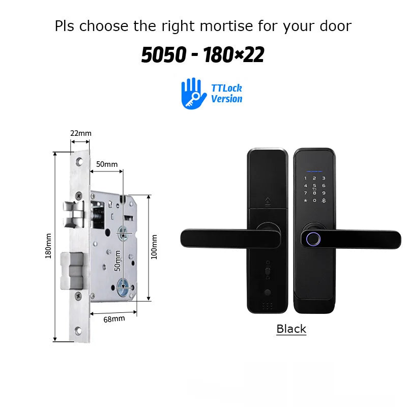 Fingerprint and Code Electronic Door Lock