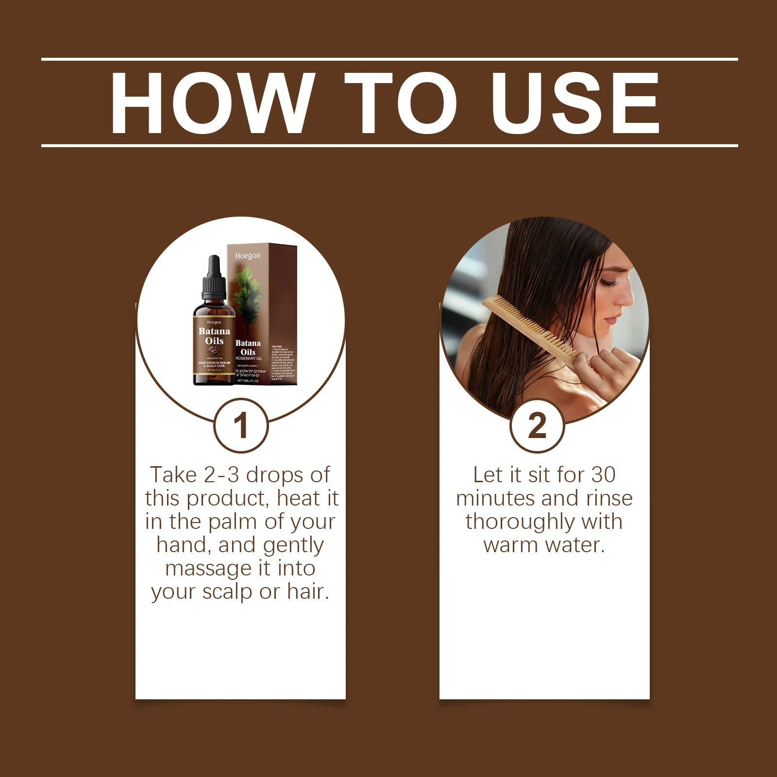 Batana Rosemary Hair Care Essential Oil Nourish Moisturize Improve Hair Quality Reduct Hair Loss Prevent Split Hair Care Product