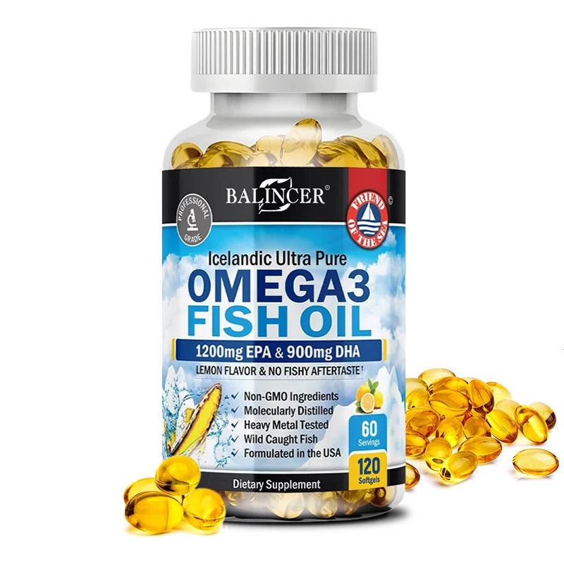 Omega-3 Fish Oil Supplement Capsules