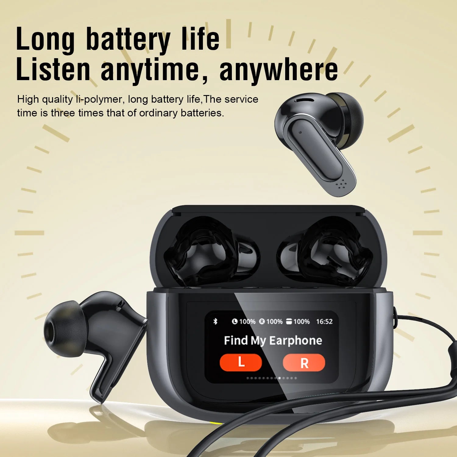 Wireless Bluetooth 5.3 In-Ear Earbuds with Touch Control and Deep Bass