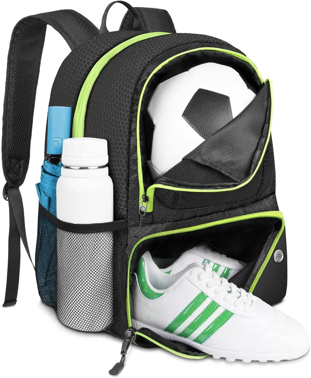 Sports Kit Backpack, 36-55 L, Shoe Pocket and Air Cushion Belt