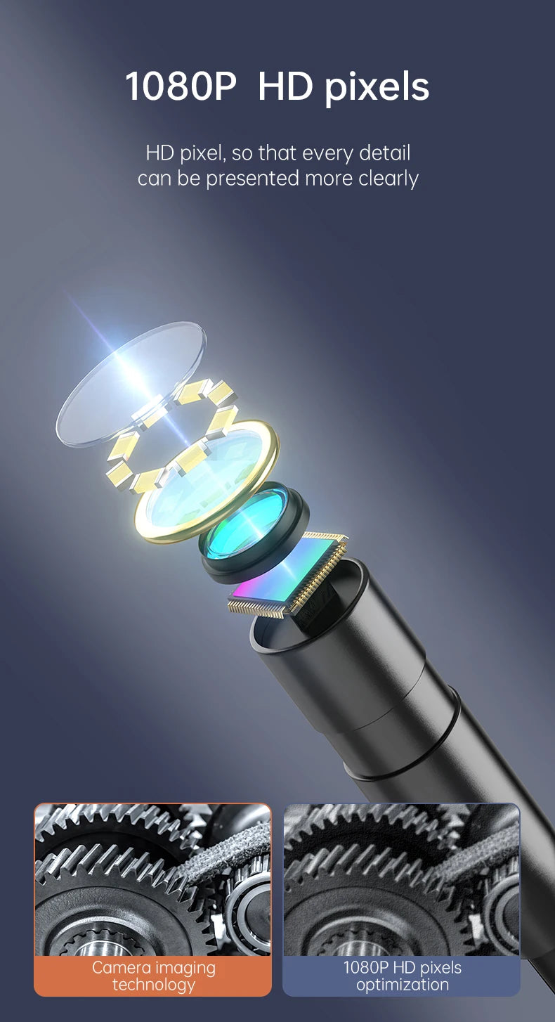 Inspection Borescope with 4.3-Inch IPS Screen and Dual Lens