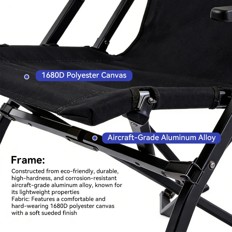 Folding Outdoor Chair with High Back and Handrails