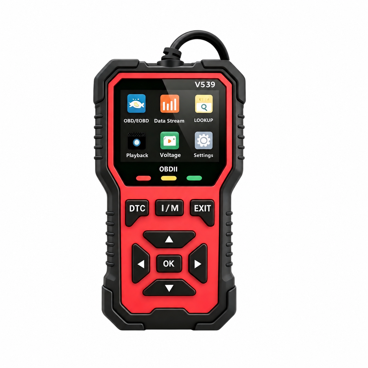 V539 OBD2 Scanner with Live Data and Code Lookup
