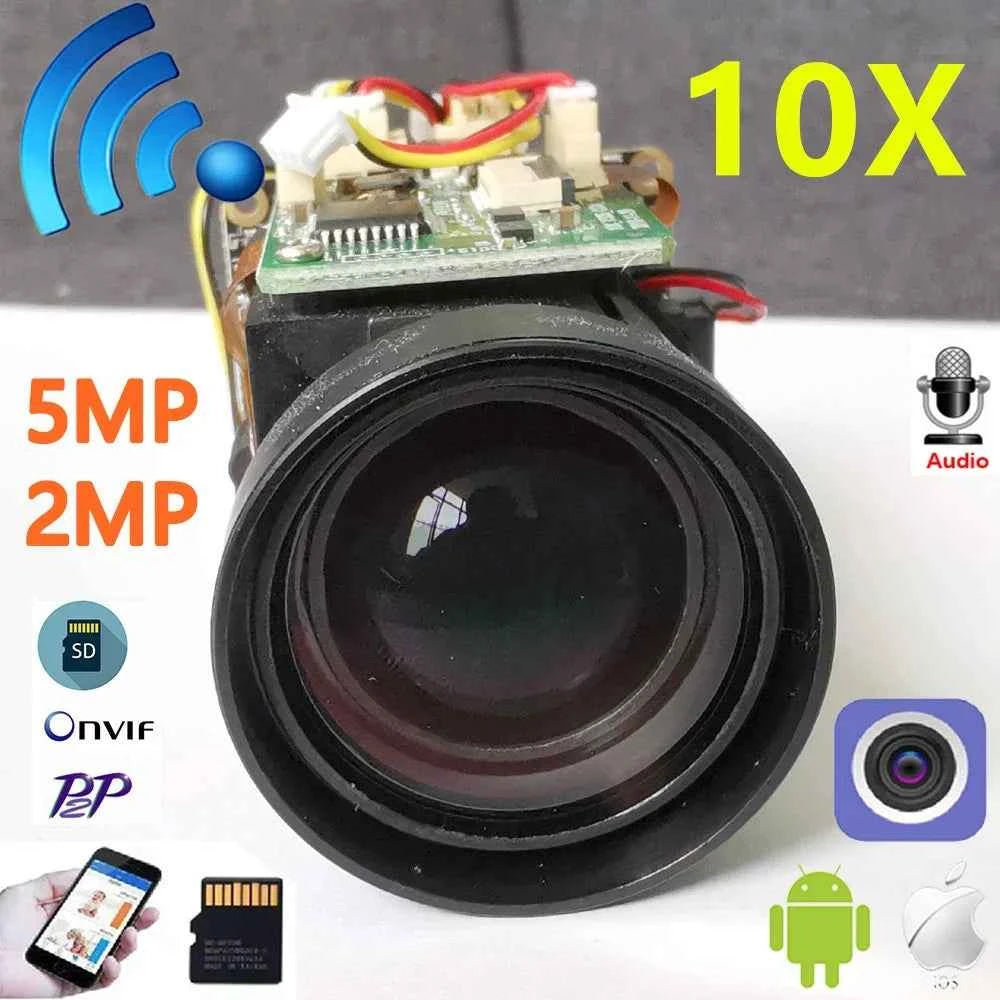 WiFi IP PTZ Camera Module with 10x 4.9-47mm Lens