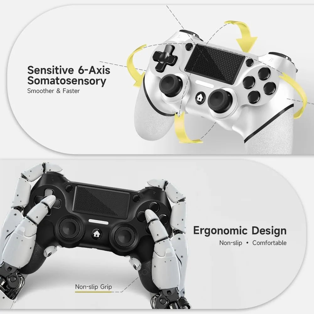 2 Pack Wireless Controllers for Console and PC with Non-Slip Grip