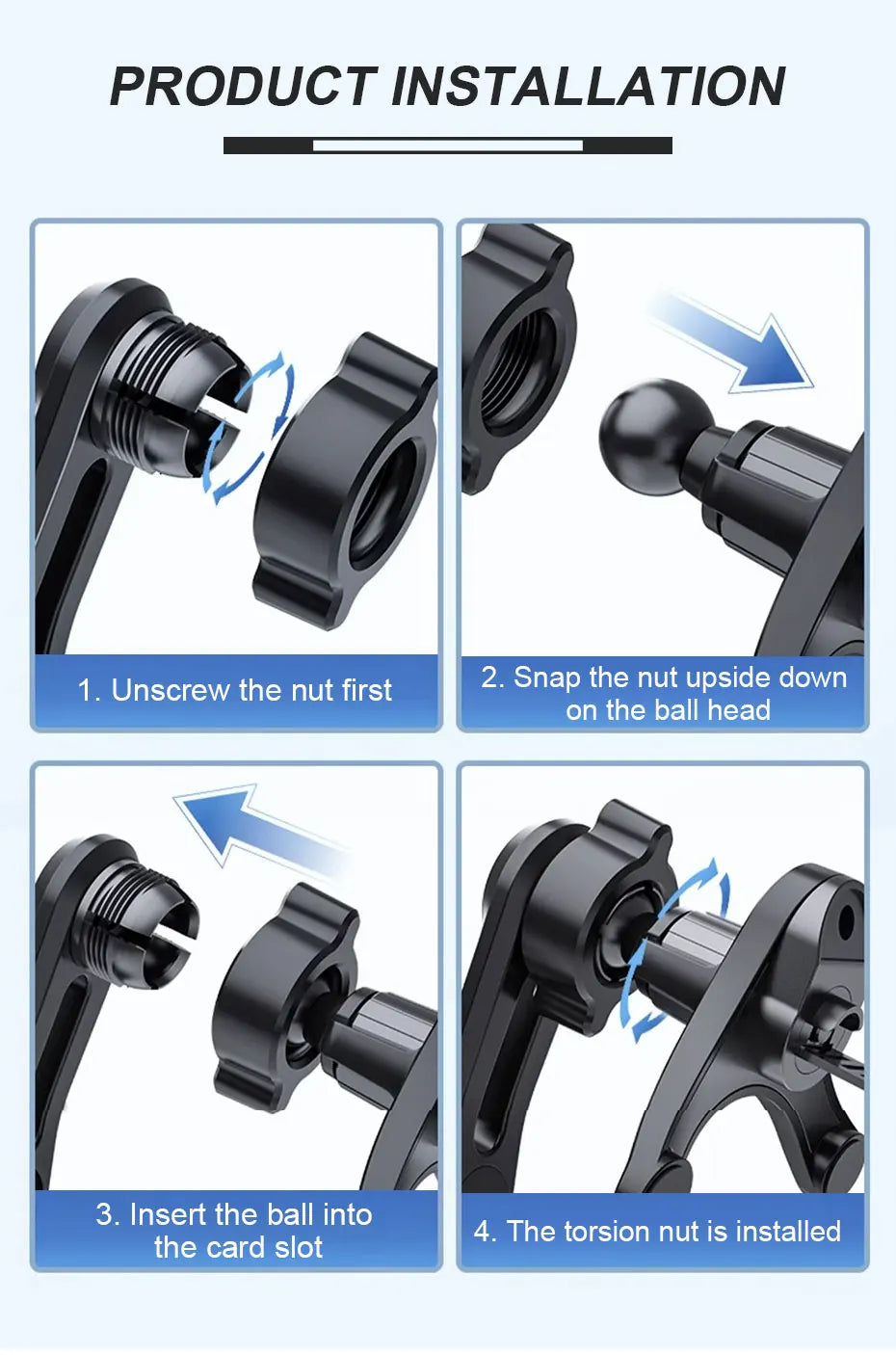 SEAMETAL Upgraded Car Air Vent Phone Holder Anti Shake Buffer Auto Phone Mount Free Adjustment Cellphone Navigation Support