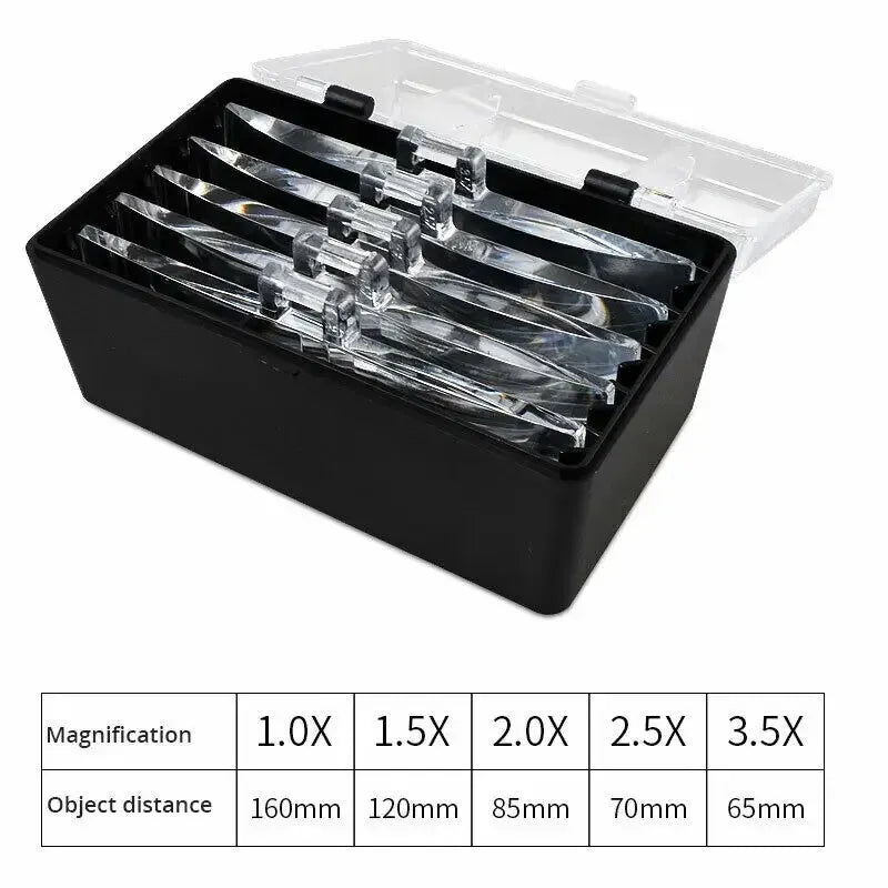 Lupa com faixa para cabeça LED com lentes intercambiáveis