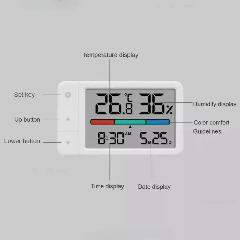 Xiaomi MiaoMiaoCe Intelligent Thermometer Hygrometer Meter Multi Function Clock Digital Display Weather Station Sensor for Home