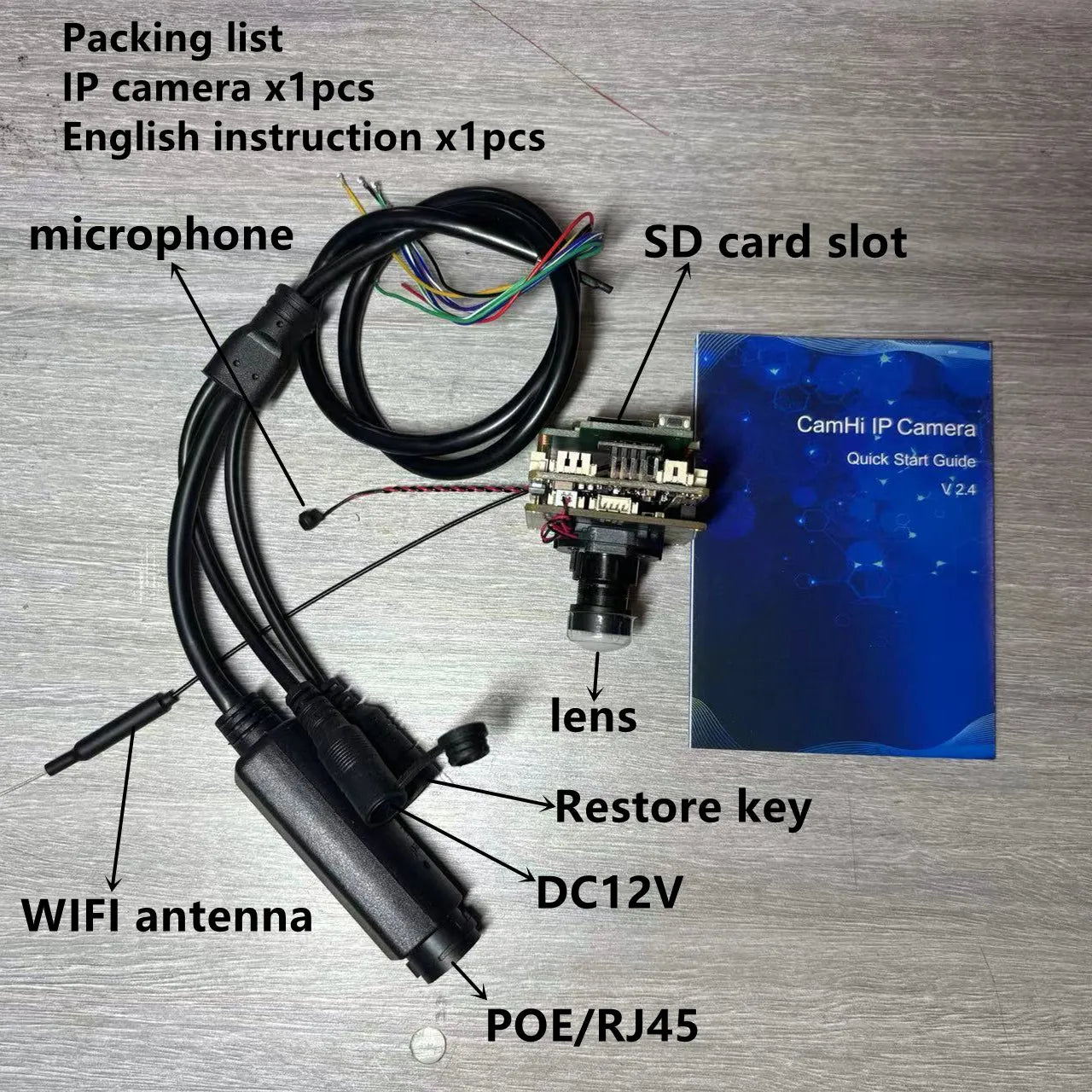 4G SIM Card IP Network WiFi 4K 8MP Camera Module