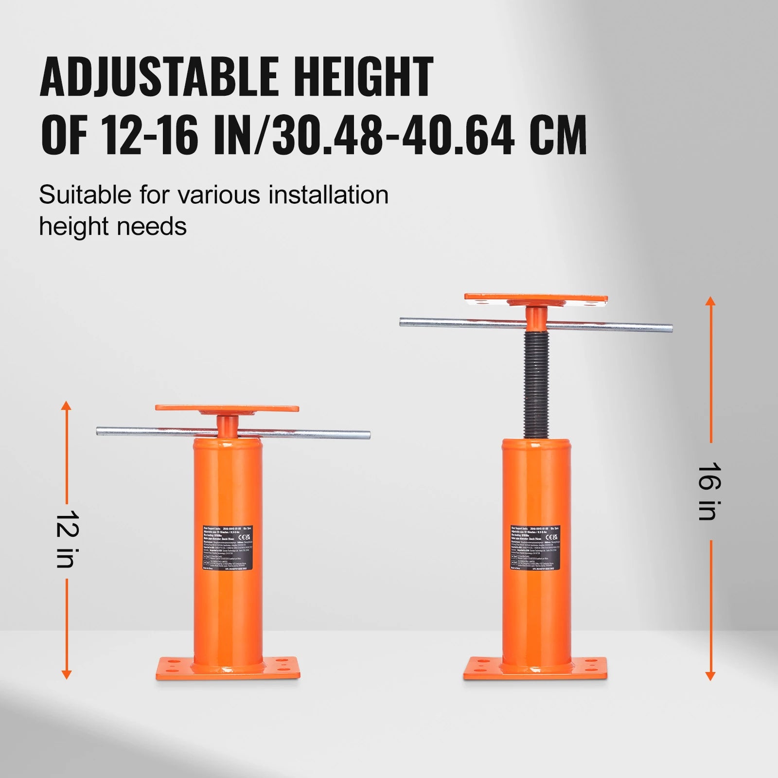 Adjustable House Floor Jack 9700 lb Support Post 12–16 Inch