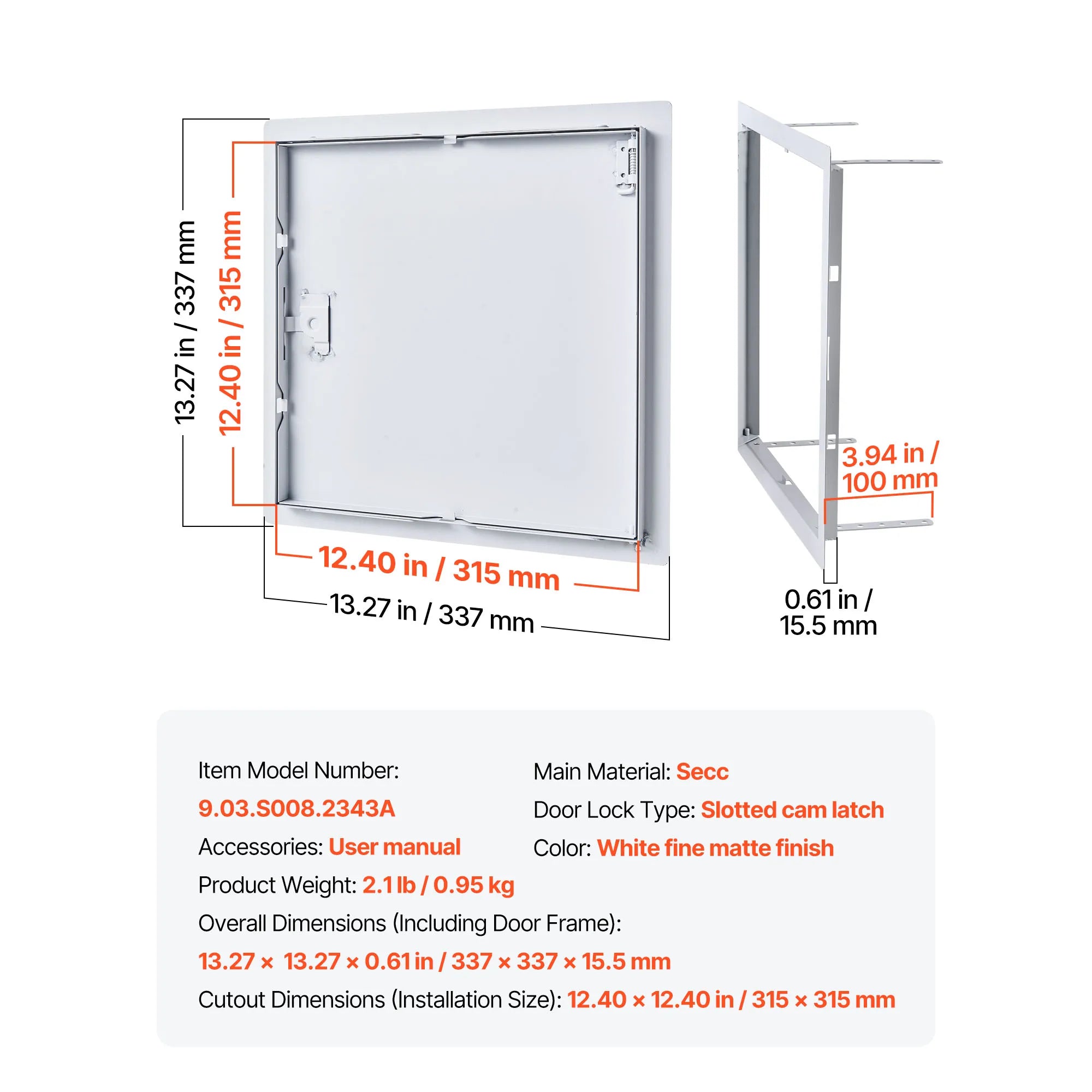 Drywall Access Panel Hinged Steel Door for Wall Ceiling Maintenance