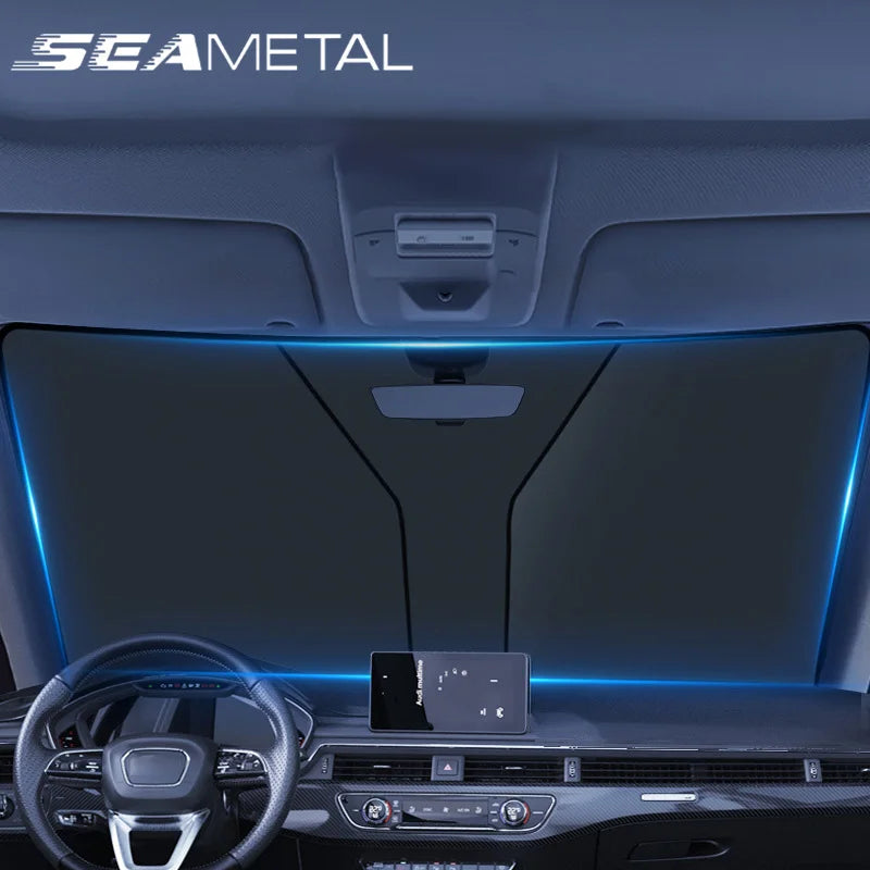 SEAMETAL Car Front Sunshades Foldable Windshield Sun Blocker Universal Fit for Car,Truck,SUV