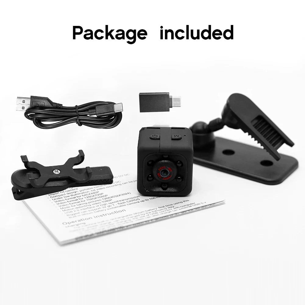 Mini 1080P Camera with Night Vision and Motion Activation