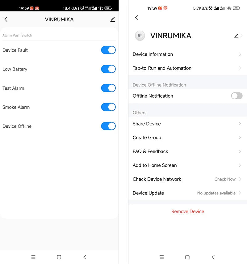 WiFi Tuya Smart Smoke Detector With Built-in 10 Year Lithium Battery For Parlor Room Kitchen Shop Fire Inspection Alarm Sensor
