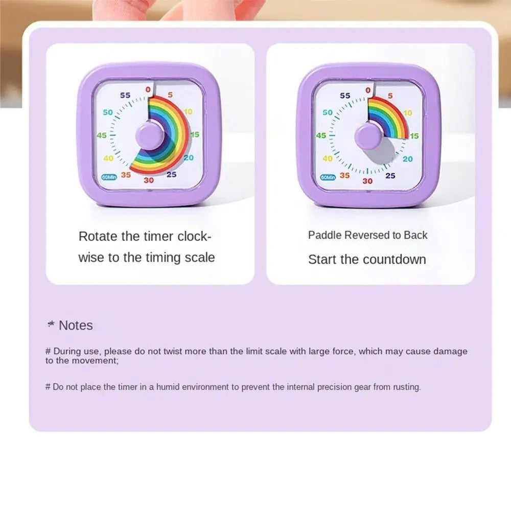 Visueller 60-Minuten-Countdown-Timer, rund oder quadratisch
