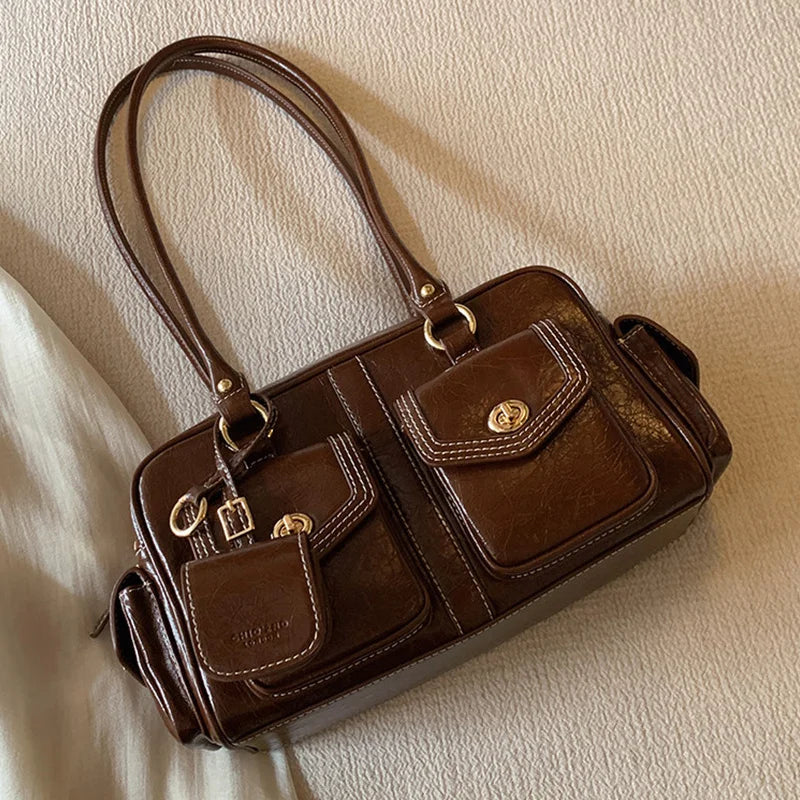 Soft PU Pillow Bag for Shoulder or Crossbody Wear