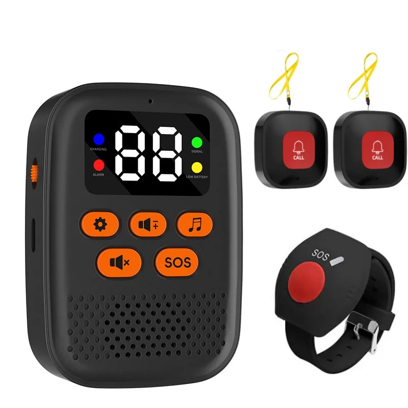 Wireless Caregiver Call Button and Pager Kit