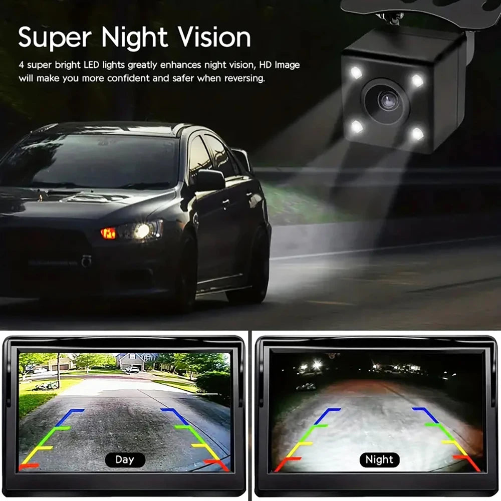 4.3Inch Rear View Camera Monitor Screen Reversing Camera for Car Parking Parking System Camera for Vehicle DashCam Backup Camera