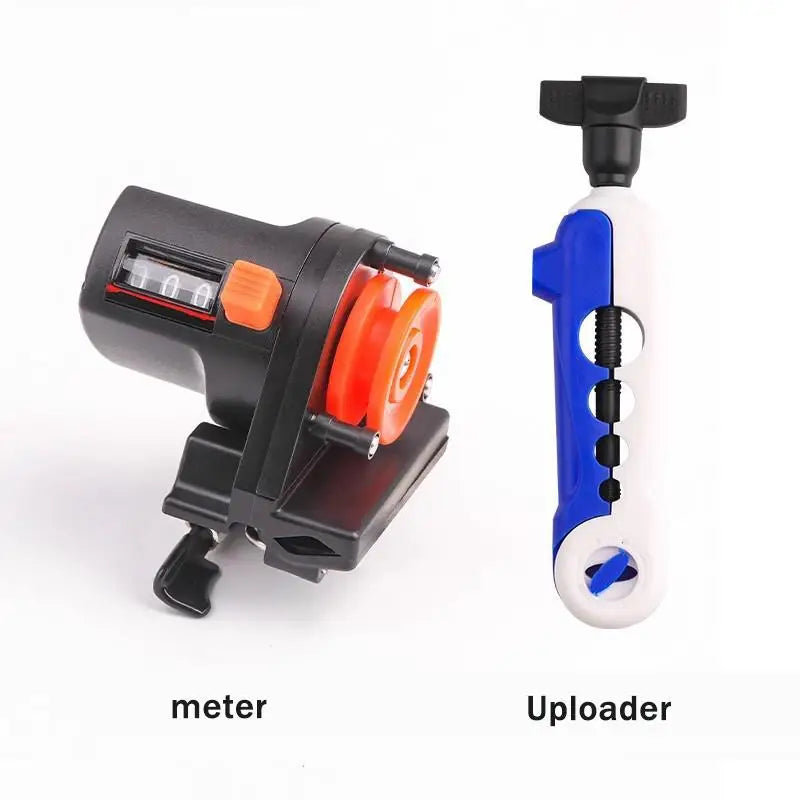 contador de linha de pesca com braçadeira para vara, 0–999 m