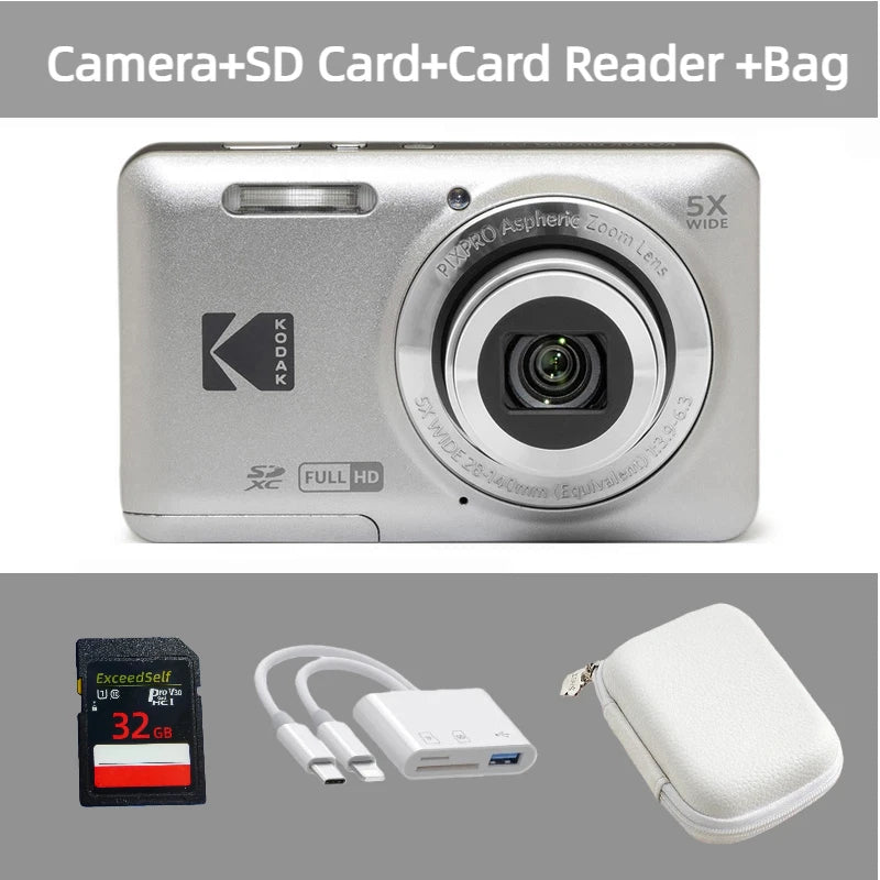16MP Compact Digital Camera with 5X Optical Zoom and 1080P Video