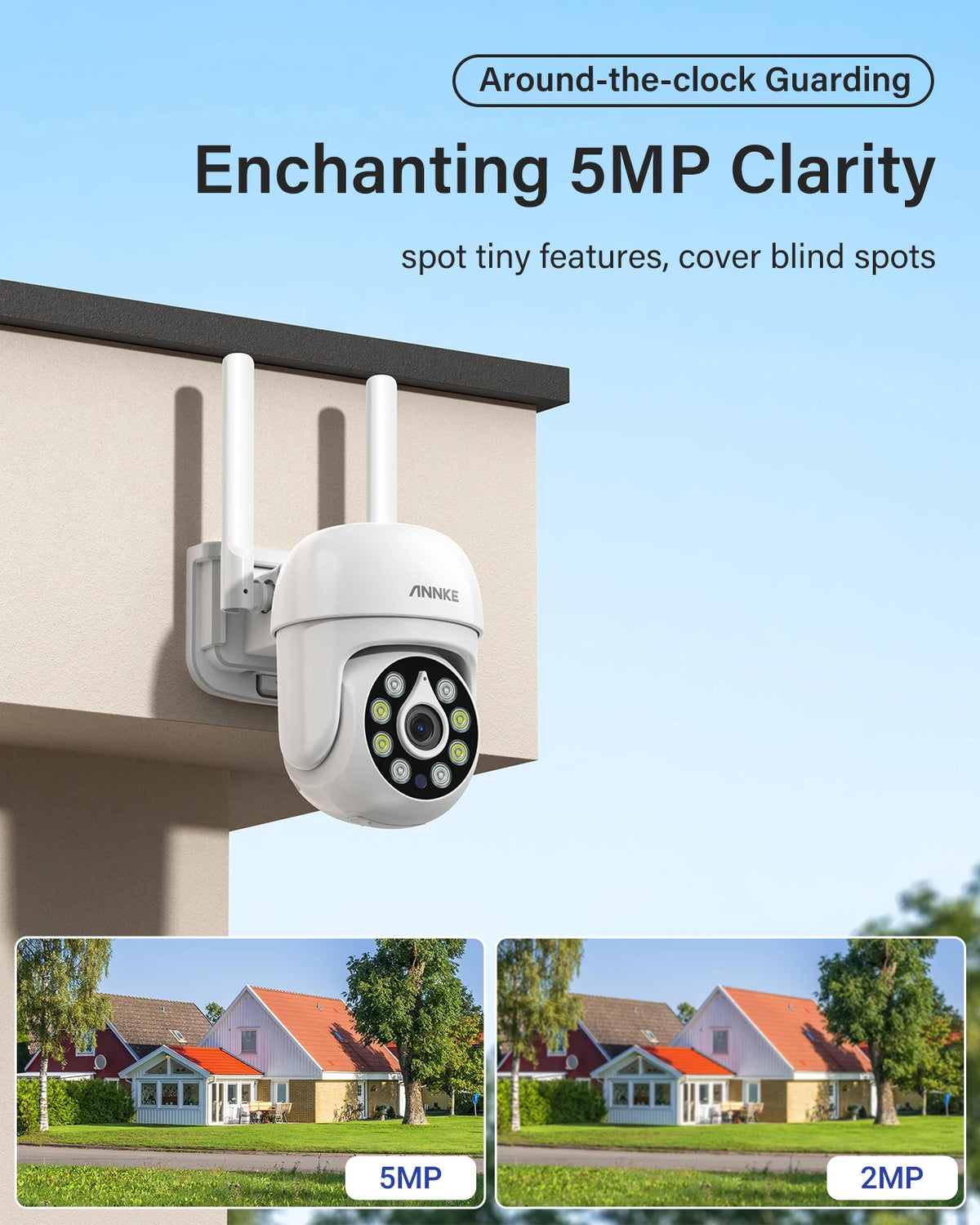 2-Pack 5MP Wireless IP Security Camera with Two-Way Audio