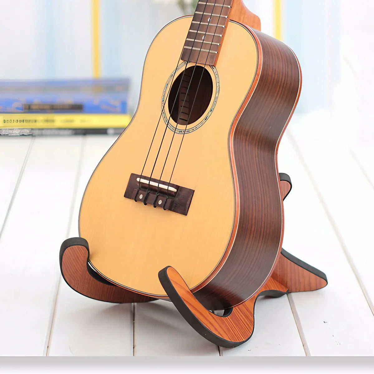 Two-Piece Wooden Ukulele Stand