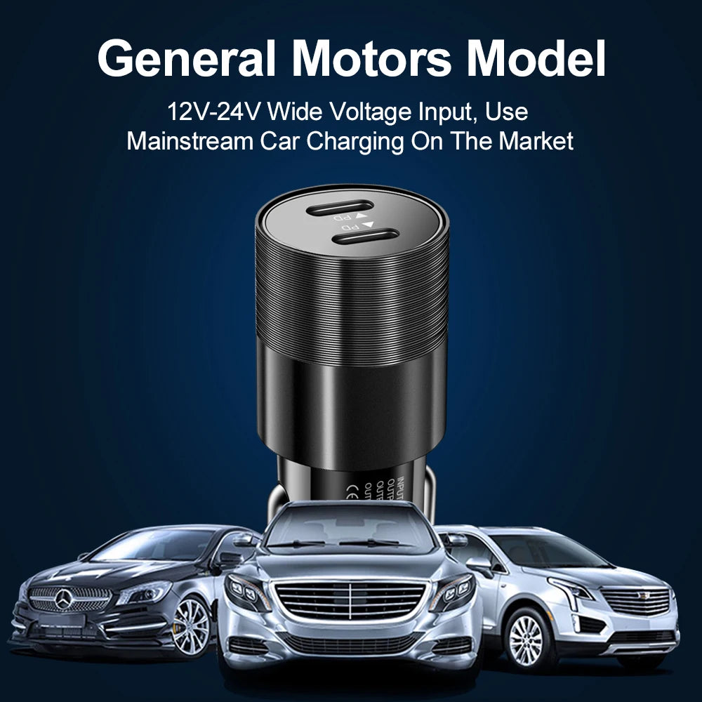Dual USB-C PD Car Charger Adapter