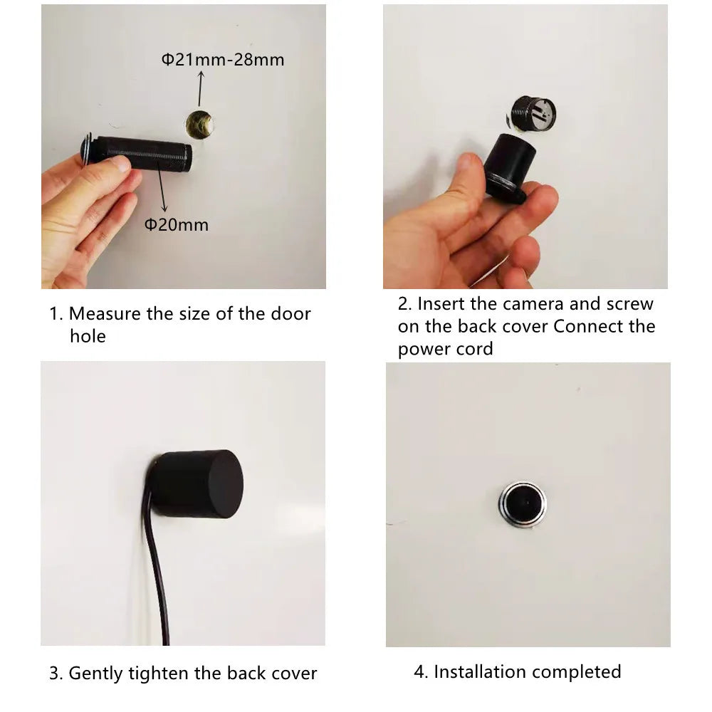 ICSEE WiFi Smart Door Peephole Camera 1080P Fisheye