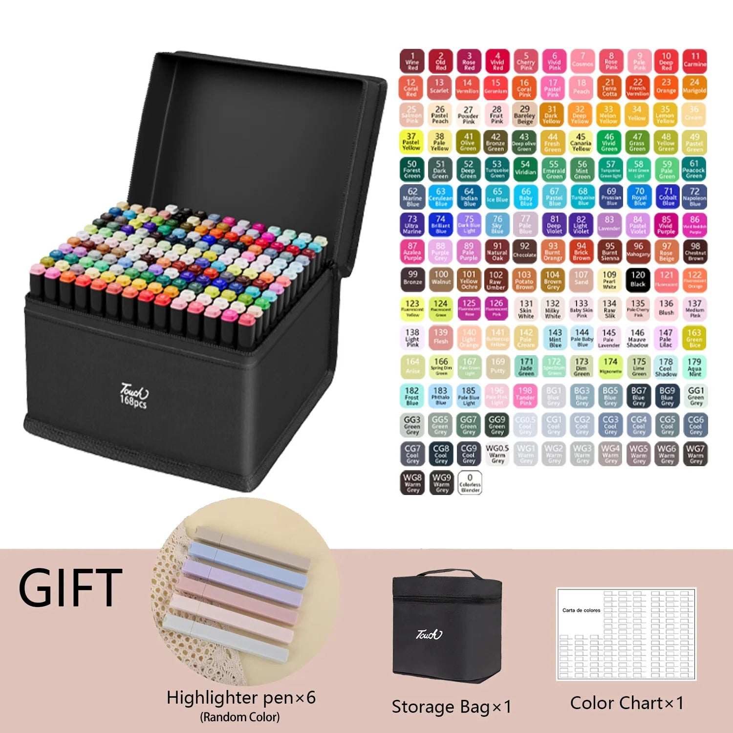 24/36/48/60/80/120/168/262 Colors Alcohol Drawing Markers Dual Tip Permanent Art Sketch Markers for Illustration School Supplied