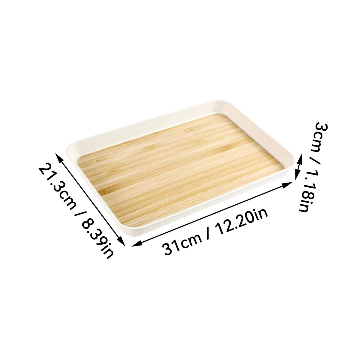 Rectangular Reusable Serving and Storage Tray for Food
